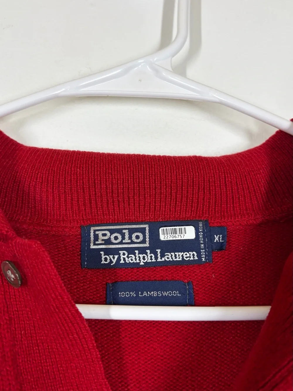 VTG Polo Ralph Lauren 100% Lambswool Sweater Size XL Men’s